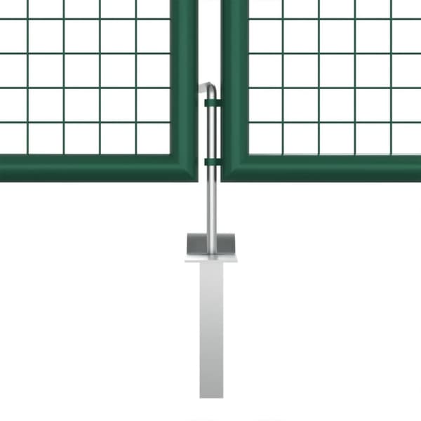 vidaXL Puutarhan verkkoportti teräs 400x125 cm vihreä -  Portit