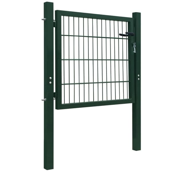 vidaXL Pihaportti teräs 105x150 cm vihreä -  Portit