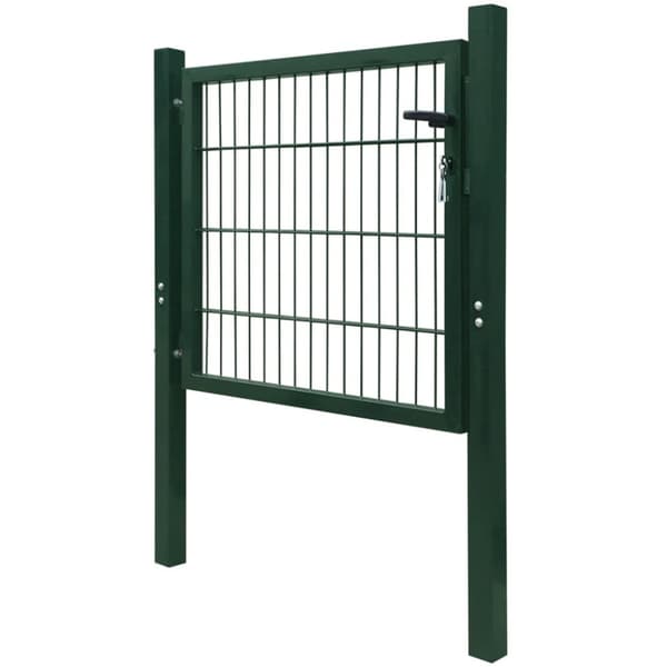 vidaXL Pihaportti teräs 105x150 cm vihreä -  Portit