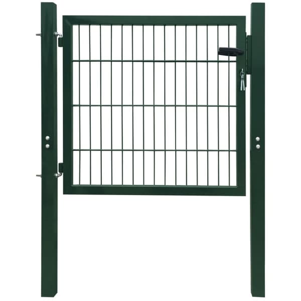 vidaXL Pihaportti teräs 105x150 cm vihreä -  Portit