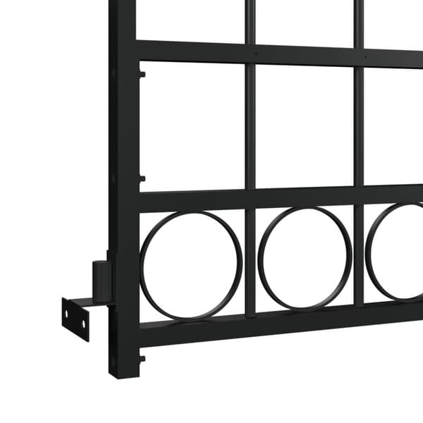 vidaXL Puutarhaportti kaarevalla yläosalla teräs 89x200 cm musta -  Portit