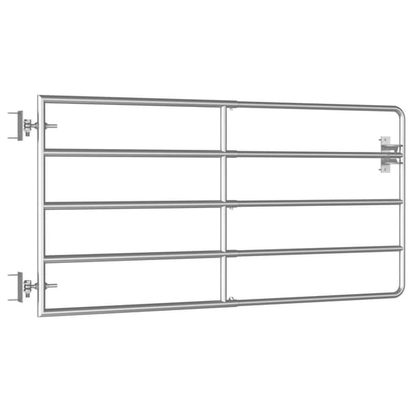 vidaXL markport 5 dele (95-170)x90 cm stål sølvfarvet -  Låger