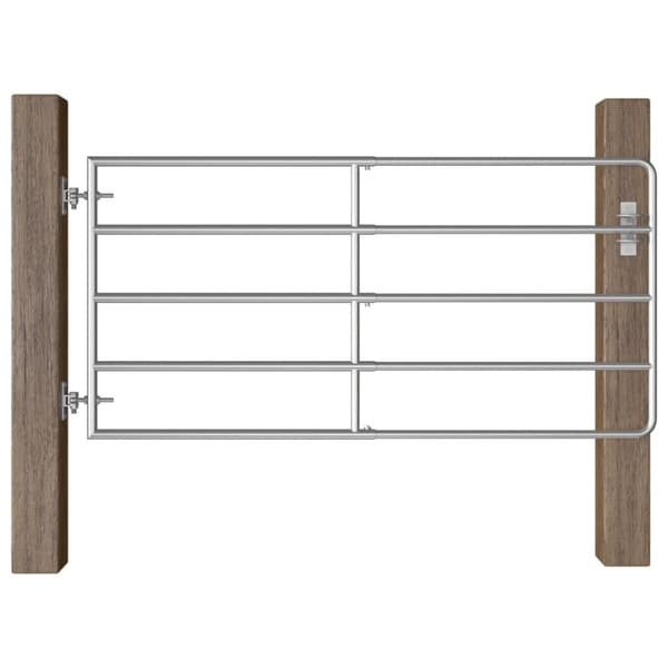 vidaXL markport 5 dele (95-170)x90 cm stål sølvfarvet -  Låger