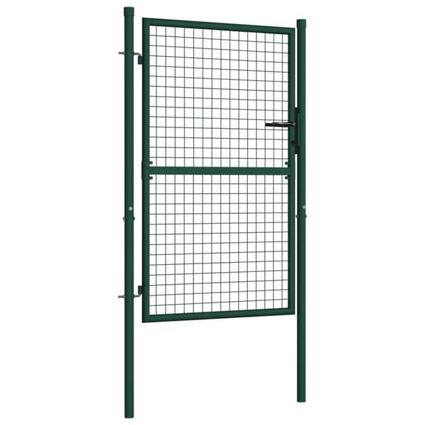 vidaXL Aitaportti teräs 100x125 cm vihreä -  Portit