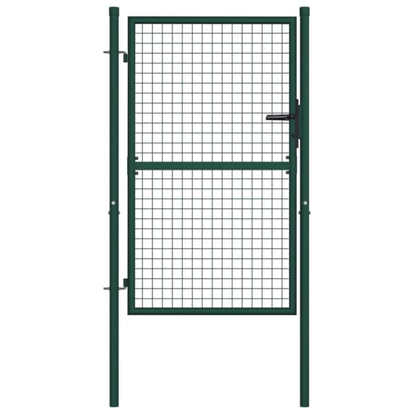 vidaXL Aitaportti teräs 100x125 cm vihreä -  Portit