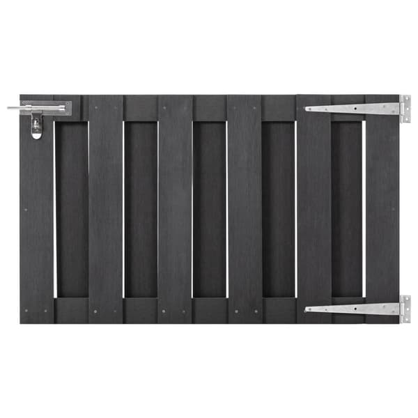 vidaXL Puutarhaportti WPC 100x60 cm harmaa - Portit