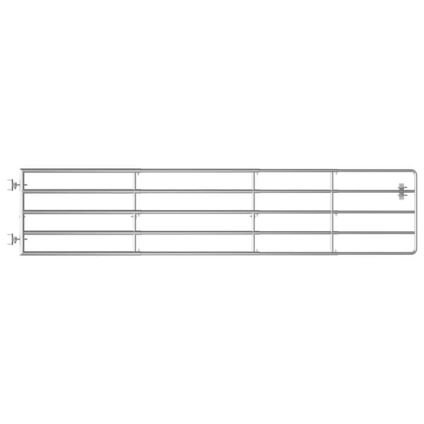 vidaXL markport 5 dele (150-400)x90 cm stål sølvfarvet -  Låger