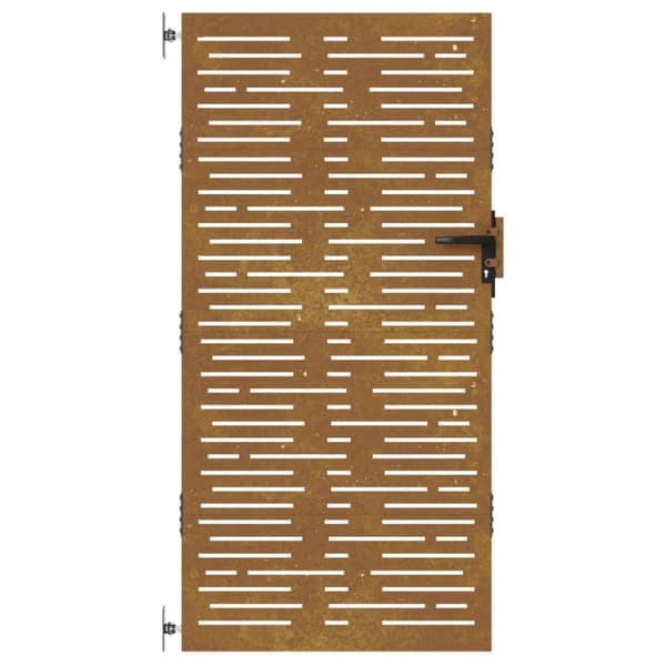vidaXL Puutarhaportti 85x175 cm corten teräs raitakuvio - Portit