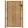 Pikkukuva 5 / 11: vidaXL Puutarhaportti 105x130 cm corten teräs raitakuvio -  Portit