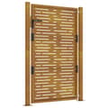 Pikkukuva 6 / 11: vidaXL Puutarhaportti 105x130 cm corten teräs raitakuvio -  Portit