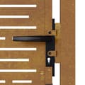 Pikkukuva 10 / 11: vidaXL Puutarhaportti 105x130 cm corten teräs raitakuvio -  Portit