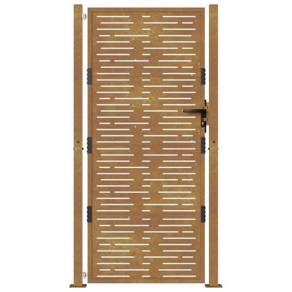 vidaXL havelåge 105x205 cm cortenstål firkantet design - Låger