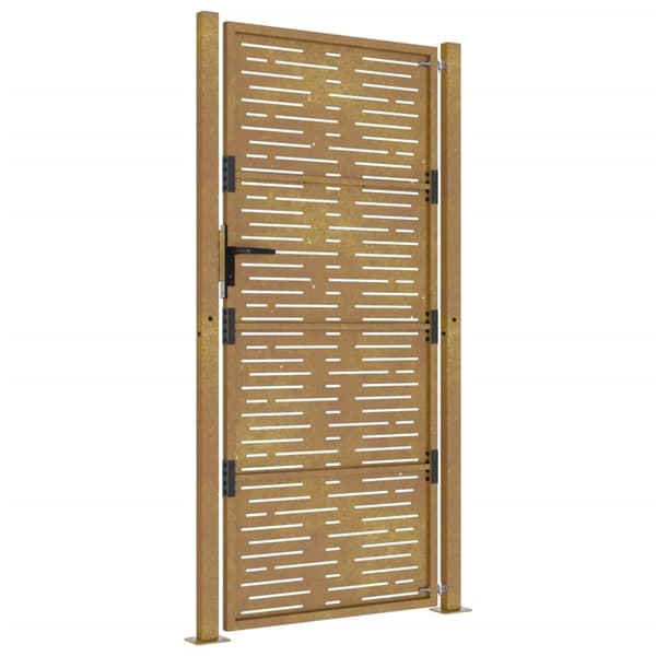 vidaXL havelåge 105x205 cm cortenstål firkantet design - Låger
