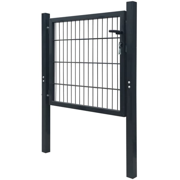 vidaXL 2D Aitaportti (Yksittäinen) antrasiitti 106 x 130 cm -  Portit