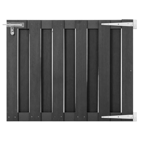 vidaXL Puutarhaportti WPC 100x80 cm harmaa -  Portit