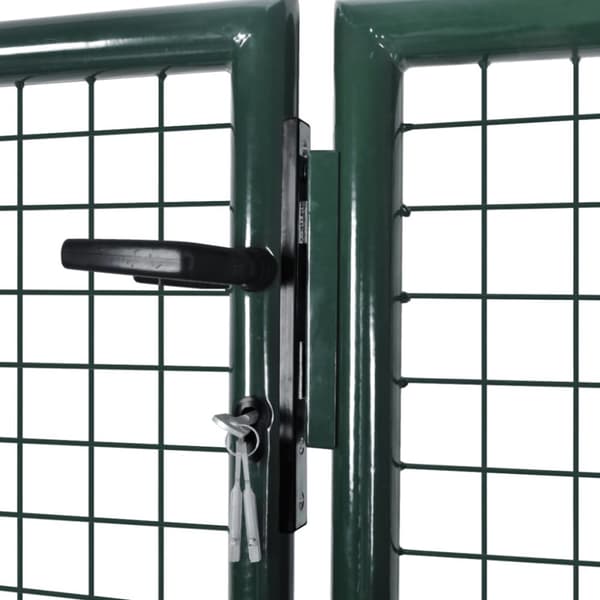 vidaXL Aitaportti teräs 306x175 cm vihreä -  Portit