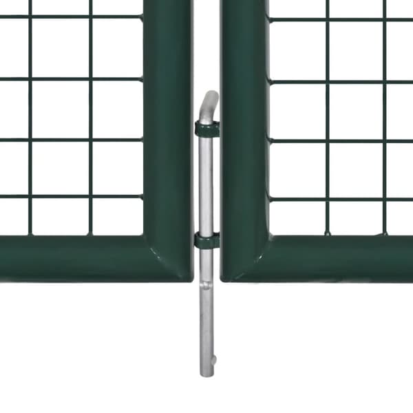 vidaXL Aitaportti teräs 306x175 cm vihreä -  Portit