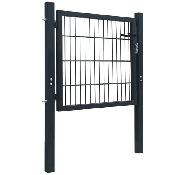 vidaXL Pihaportti teräs 105x150 cm antrasiitti -  Portit