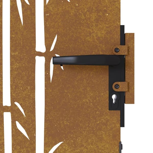 vidaXL Puutarhaportti 85x200 cm corten teräs bambukuvio -  Portit