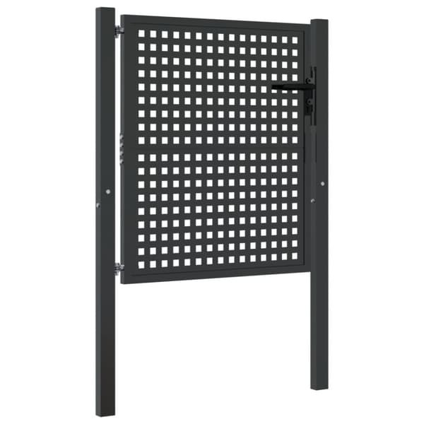 vidaXL Puutarhaportti antrasiitti 105x150 cm teräs -  Portit