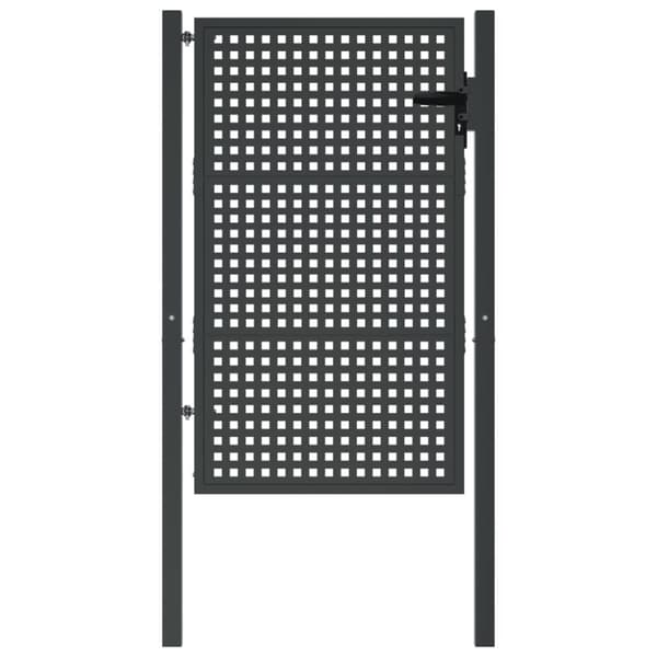 vidaXL Puutarhaportti antrasiitti 105x175 cm teräs -  Portit