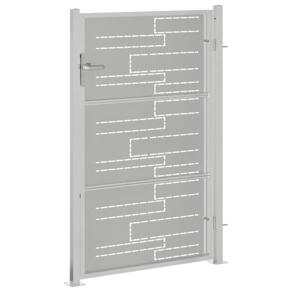 vidaXL Puutarhaportti 100x125 cm ruostumaton teräs -  Portit