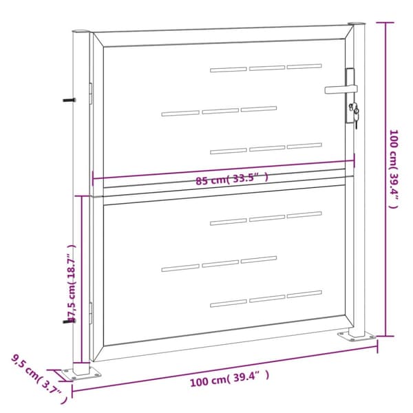 vidaXL havelåge 100x100 cm rustfrit stål -  Låger