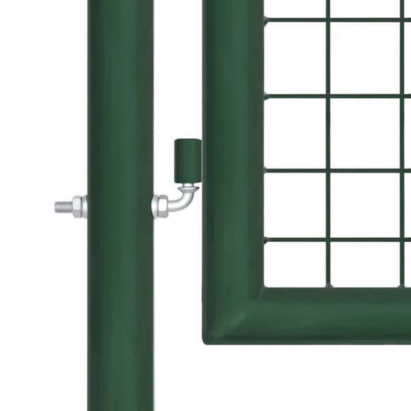 The Living Store Puutarhan verkkoportti teräs 400x100 cm vihreä -  Portit