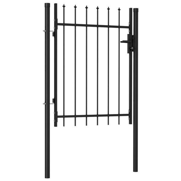The Living Store hegnslåge med spydtop stål 1 x 1,2 m sort -  Låger
