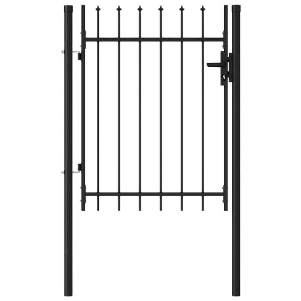 The Living Store hegnslåge med spydtop stål 1 x 1,2 m sort -  Låger