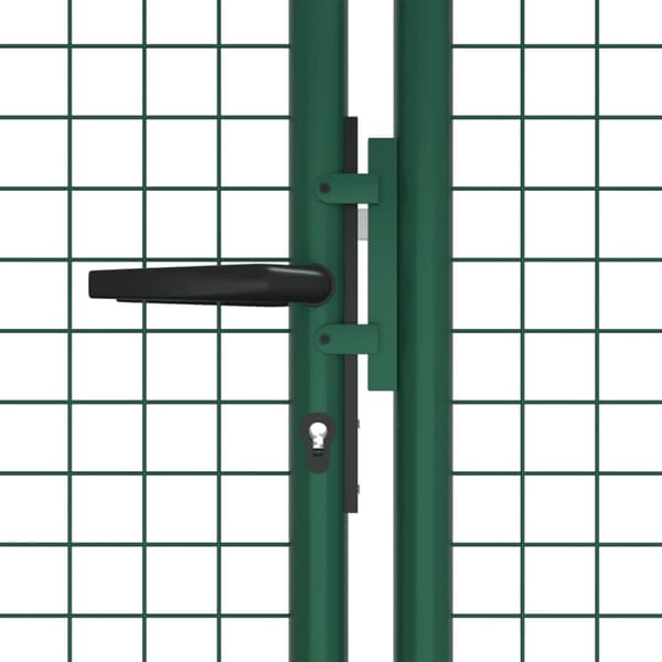 The Living Store Trädgårdsgrind stål 400x125 cm grön -  Grindar