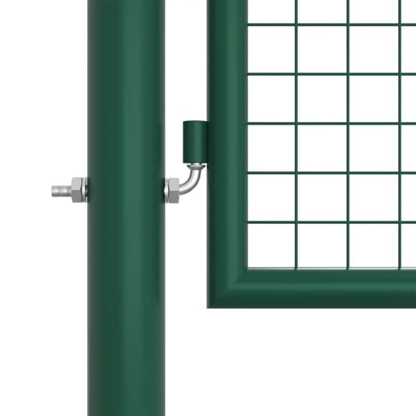 The Living Store Trädgårdsgrind stål 400x125 cm grön -  Grindar