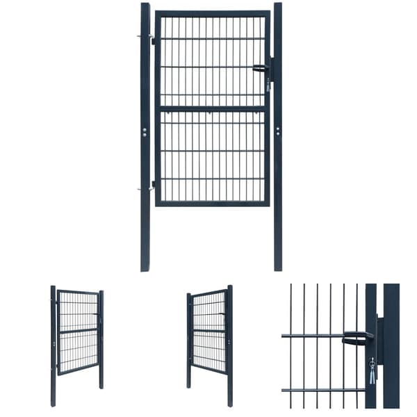 The Living Store 2D Aitaportti (Yksittäinen) antrasiitti 106 x 230 cm - Portit