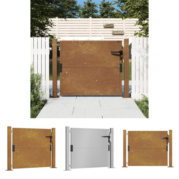 The Living Store Puutarhaportti 105x105 cm corten teräs - Portit