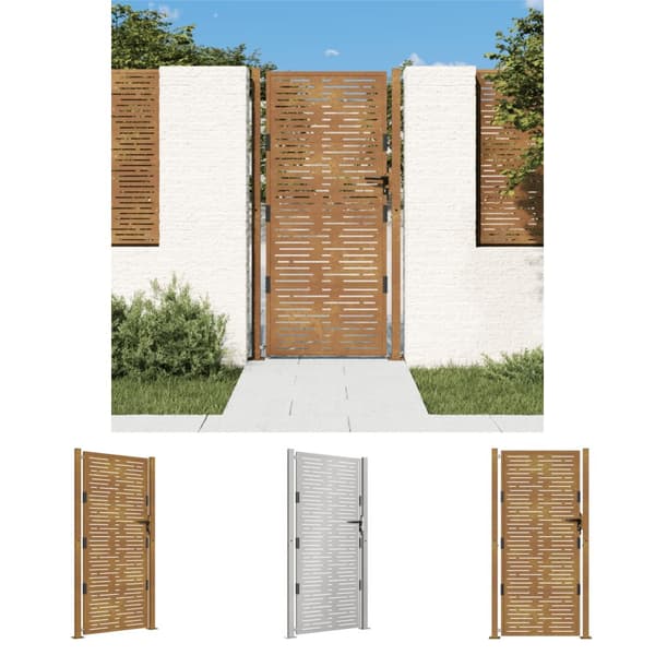 The Living Store havelåge 105x205 cm cortenstål firkantet design - Låger