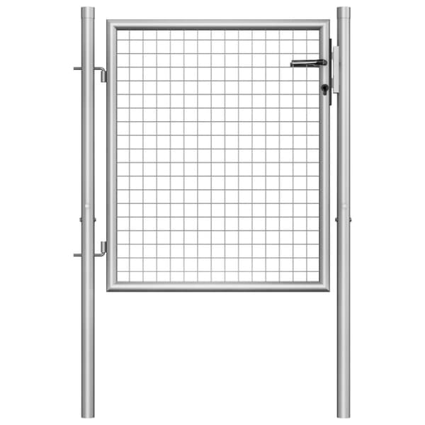 The Living Store havelåge galvaniseret stål 105x125 cm sølvfarvet -  Låger
