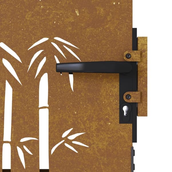 The Living Store Puutarhaportti 85x150 cm corten teräs bambukuvio -  Portit