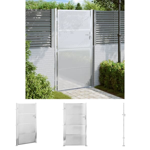The Living Store Puutarhaportti 100x180 cm ruostumaton teräs -  Portit