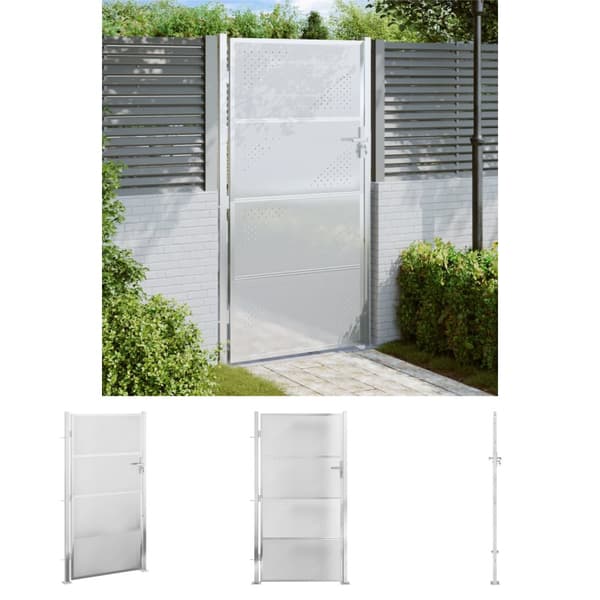 The Living Store Puutarhaportti 100x200 cm ruostumaton teräs -  Portit