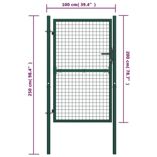 Portit - Living Aitaportti teräs 100x200 cm vihreä