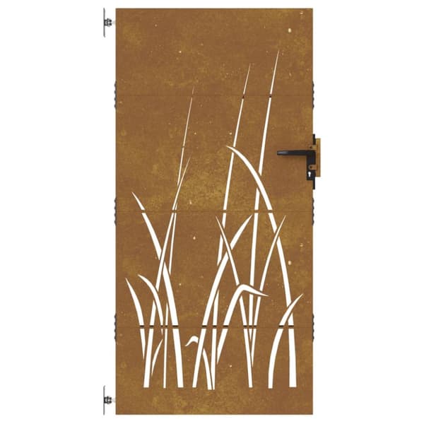 Portit - Living Puutarhaportti 85x175 cm corten teräs ruohokuvio