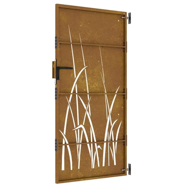 Portit - Living Puutarhaportti 85x175 cm corten teräs ruohokuvio