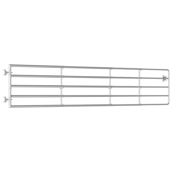 Låger - Living markport 5 dele (150-400)x90 cm stål sølvfarvet