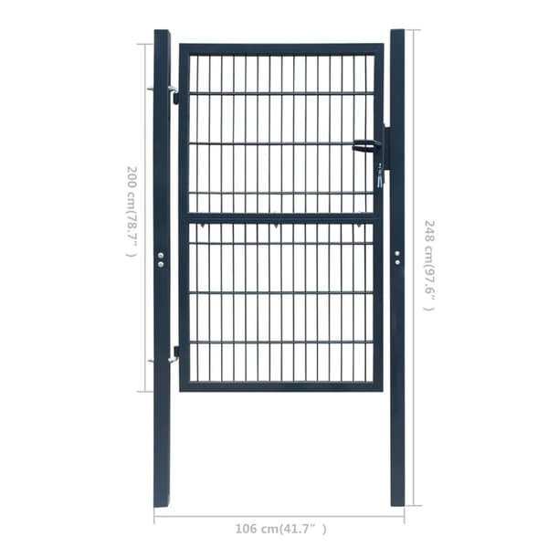 Portit - Living Aitaportti teräs 106x248 cm antrasiitti