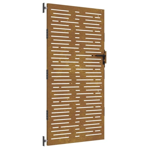 Portit - Living Puutarhaportti 85x200 cm corten teräs raitakuvio