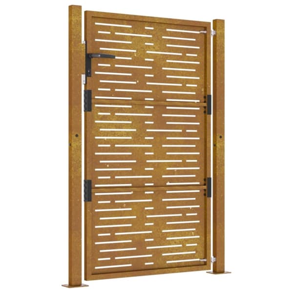 Portit - Living Puutarhaportti 105x155 cm corten teräs raitakuvio