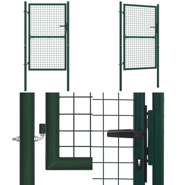 Pihaportti teräs 100x175 cm vihreä - Aitaportti - Aitaportit - Home & Living