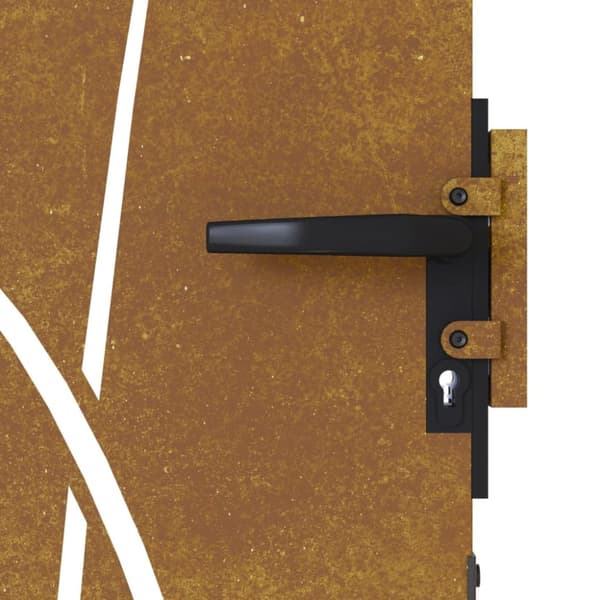 Puutarhaportti 85x175 cm corten teräs ruohokuvio - Puutarhaportti - Puutarhaportit - Home & Living