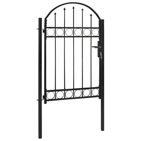 Hegnslåge med buet top stål 100 x 150 cm sort - Hegnslåge - Hegnslåger - Home & Living