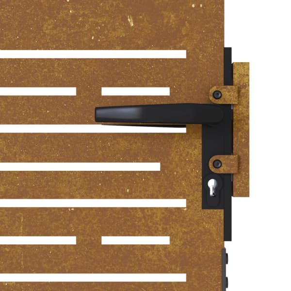 Puutarhaportti 85x150 cm corten teräs raitakuvio - Puutarhaportti - Puutarhaportit - Home & Living